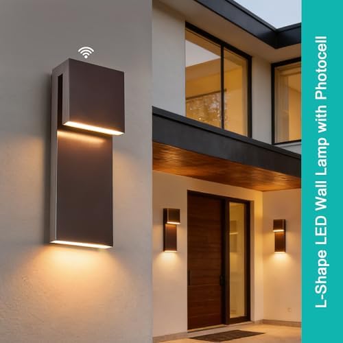 Tarentlight Outdoor Light Fixtures Wall Mount Set of Two, Dusk to Dawn Patio Wall Lamp, Bronze Exterior Lighting Fixtures for Porch, Patio, Backyard, Garage - Waterproof Front Porch Lights