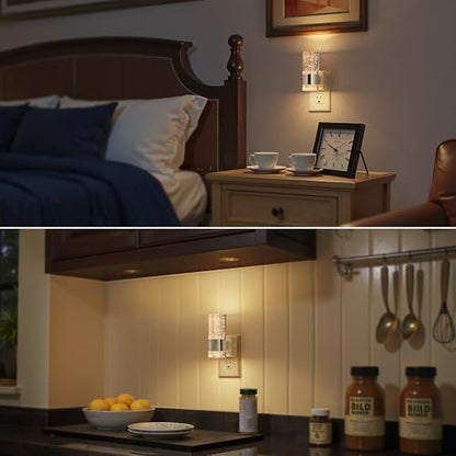 Briignite Night Light, 2 Pack Dimmable Night Lights Plug into Wall