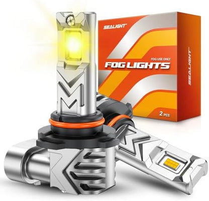 SEALIGHT H10 Yellow LED Fog Light Bulb, 30000LM 9140 9145 Fog Lights, 3500K