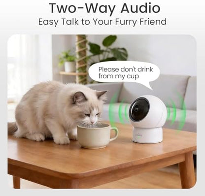 youkey 2.5K Indoor Pet Security Camera, Two-Way Audio Chat to Your Pets, AI Pet/Human Detection, 360° AI Human Tracking, Privacy Mode, No Monthly Fees, Night Vision, WiFi 6（2.4GHz & 5GHz）