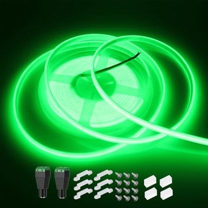 LEDENET COB LED Strip Lights Waterproof IP67 DC12V 16.4ft 480LEDs/m Green