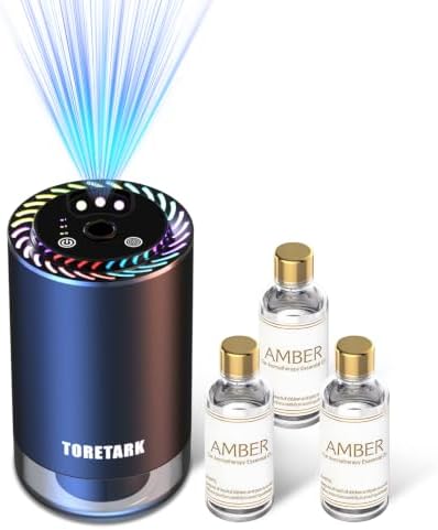 Smart Car Air Freshener & 150ml Car Diffuser Oil Refill（Amber）