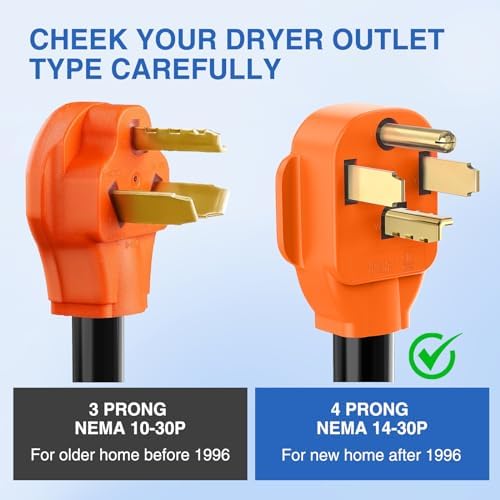 Nilight EV Adapter Cord 30 Amp to 50 Amp 10 Gauge Nema 14-30P to 14-50R