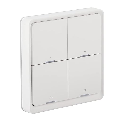 Wireless Scene Switch ZigBee App Control 4-Way Smart Wall Switch LED Indicator for Bedroom Kitchen Bathroom Home Automation Device