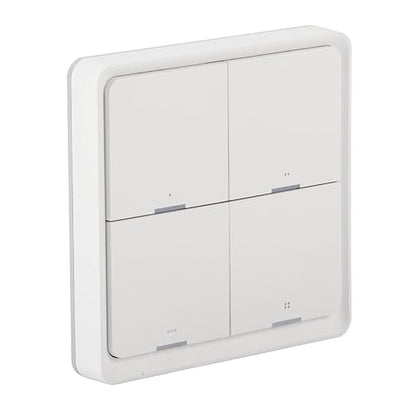 Zopsc Wireless Scene Switch, ZigBee Smart Wall Switch, 4-Way Panel with Mobile Phone APP Control, Intelligent Scene Controller for Home Automation