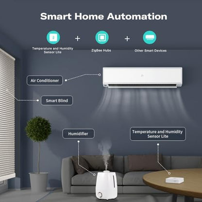 THIRDREALITY Zigbee Temperature and Humidity Sensor Lite,Smart Thermometer and Hygrometer, Hub Required,Compatible with Echo Devices with Zigbee Hub Built-in,Home Assistant,SmartThings,Homey,Hubitat