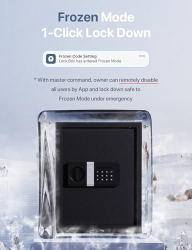 FORFEND Smart Home Safes | WiFi Safe Box App Unlock/Alarm | Voice Control, Kidnap SOS Alarm, Tamper Detect, Frozen Mode | Money Security Lockbox History Track | Digital Caja Fuerte Remote Live Monitor