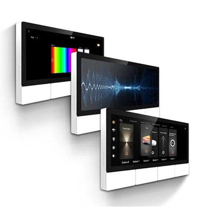 Smart Home Lighting Control Panel, Touch Screen Interface, Multi-Room Scene Control, Dimmable LED Settings, Digital Display 6.2 Inch Smart Control (Bundle: F5-2 3light2SPK B)