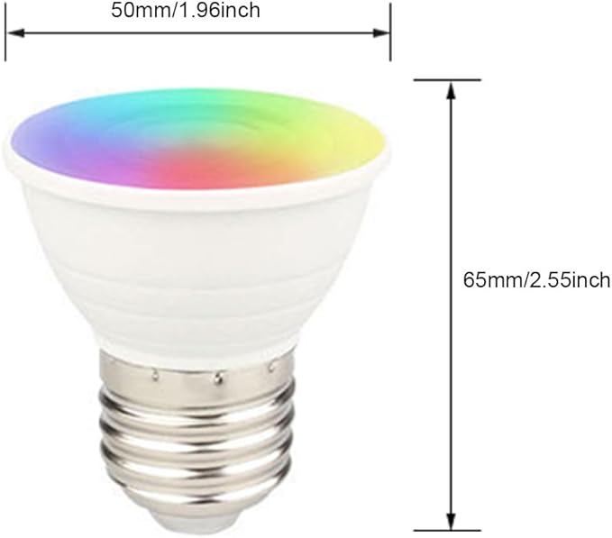 Par16 LED Color Changing Light Bulb with 24 Buttons Remote Control 50 Watt Equivalent E26 Base,16 Colors Dimmable RGB LED Spot Light Bulb with 5W