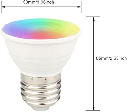 Par16 LED Color Changing Light Bulb with 24 Buttons Remote Control 50 Watt Equivalent E26 Base,16 Colors Dimmable RGB LED Spot Light Bulb with 5W