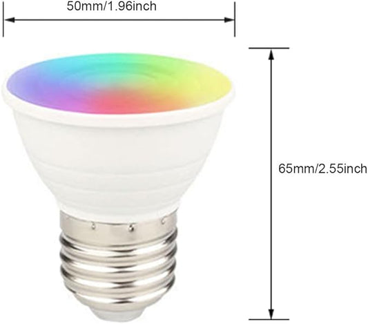 Par16 LED Color Changing Light Bulb with 24 Buttons Remote Control 50 Watt Equivalent E26 Base,16 Colors Dimmable RGB LED Spot Light Bulb with 5W