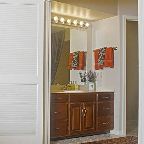 Design House 519298 Contemporary 4-Light Indoor Vanity Light Dimmable for Bathroom Bedroom Vanity Makeup, Satin Nickel