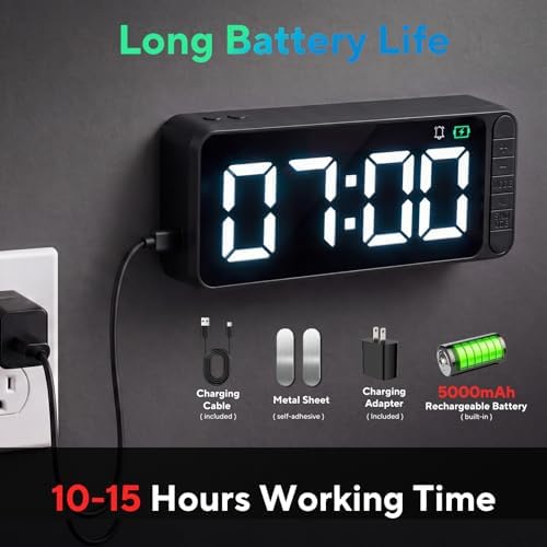 Hidden Camera Clock 4K WiFi Indoor Security Camera with Long Battery Life