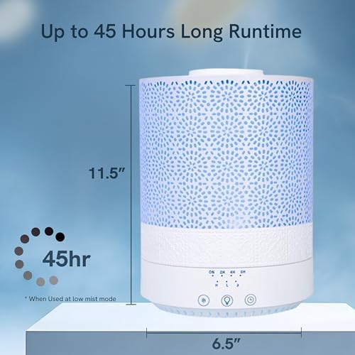 BlueHills 2500 ML XL Essential Oil Diffuser Aroma Humidifier Décor White