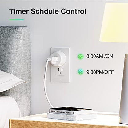 Smart Plug, WiFi Outlet Socket Compatible with Alexa Google Home, No Hub Required Surge Protection Plug, ETL Certified FCC Listed 120V 10A 2.4 GHz Wi-Fi Smart Outlet with Timer, 4 Pack