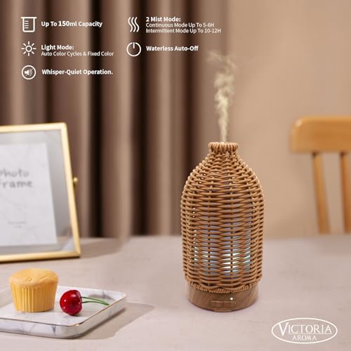 VICTORIA AROMA Essential Oil Diffuser - Multifunction Aromatherapy Diffuser