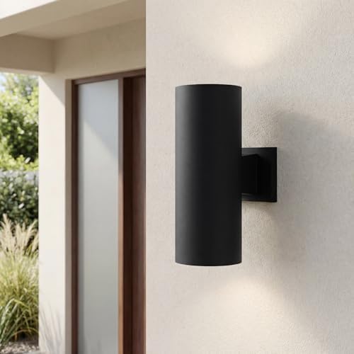 Progress Lighting LED Cylinder Outdoor Wall Light, Black