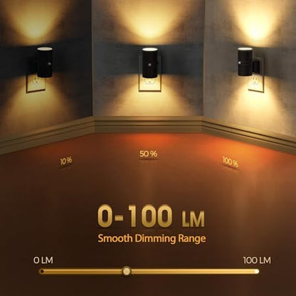 Briignite Motion Sensor Night Light, Motion Activated Plug in Night Lights