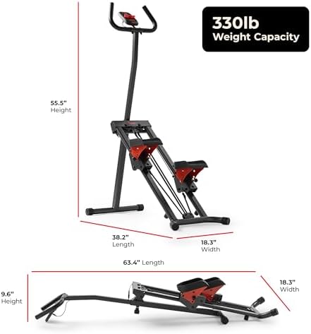 Sunny Health & Fitness Stair Stepper & Climber Exercise Equipment for Home Workout, Compact Cardio Training Machine