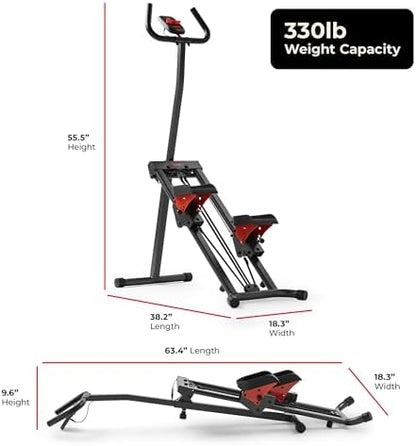 Sunny Health & Fitness Stair Stepper & Climber Exercise Equipment for Home Workout, Compact Cardio Training Machine