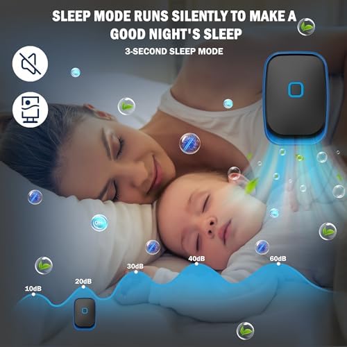 Air Ionizers 4 Pack, Plug in Negative Ion Air Purifier, 100 Million Ions/hr Filterless Quiet Mini Portable Air Freshener for Home, Pet Odors, Bedroom, Kitchen, Office, Smoke, Dust, Black