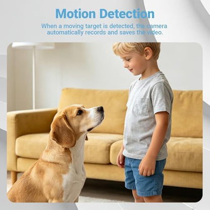 Mini Camera,1080P HD Portable Home Security Camera,Equipped with Motion Detection,Loop Record and Night Vision Functions,No WiFi Needed,Perfect for Monitoring Kids Pets Homes and Offices