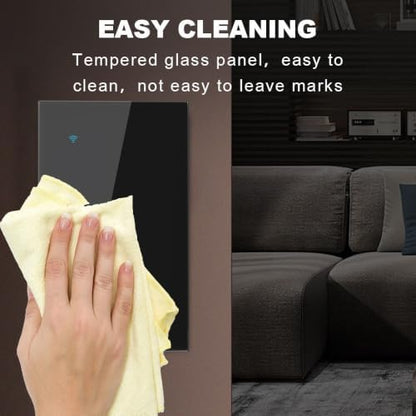 Smart Switch 1 Gang, Neutral Wire Required, 2.4GHz Wi-Fi Light Switch Compatible with Alexa and Google Home, UL Certified