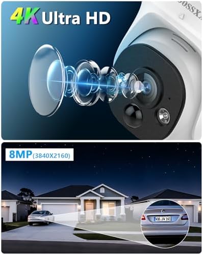 4K Wired Dome Cameras PoE IP Camera for Home Security Outdoor