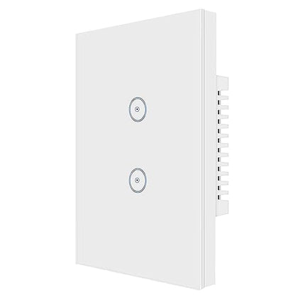 Jinvoo WiFi Wall Light Touch Panel Switch, 2 Way, Remote Control by Smart Phone,No Hub Required, Compatible with Tuya Smart Life app AC 120V Works with Amazon Echo Google Home White 1 Gang ETL Listed