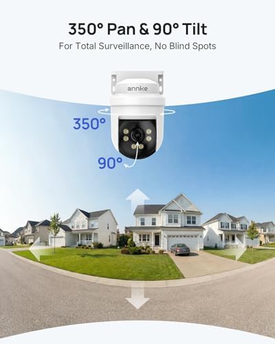ANNKE 8CH 5MP Wired Outdoor Security Camera System, 4X PT Cameras, 1TB HDD