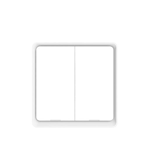 Wireless Scene Switch 12 Control Modes Handheld Push Button Setup Home Automation Scenario(2 Gang White Switch)