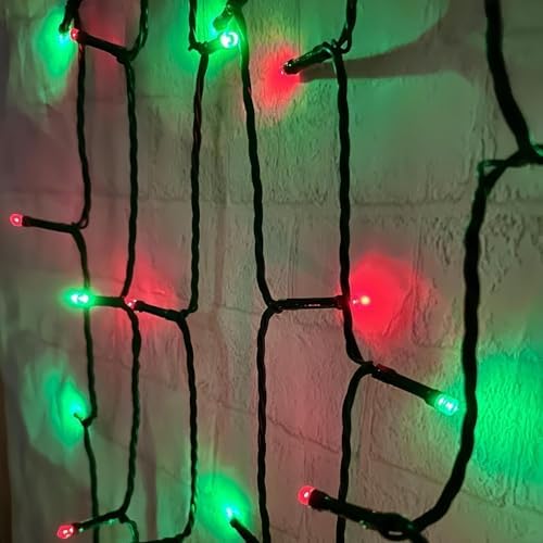 Connectable 88Ft 240LED Christmas String Lights Outdoor Indoor, Red&Green