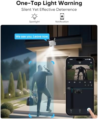 blurams 4MP Pan/Tilt Security Cameras Wireless Outdoor, 100% Wire-Free Outdoor Camera with Fixed Solar Panel, 360° View, Dual-Band WiFi 6, Human Detection, Color Night Vision, Compatible with Alexa