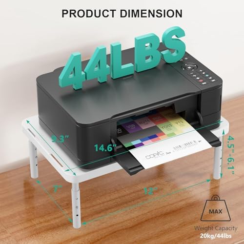 WALI Computer Monitor Stand for Desk, Adjustable Laptop Riser, up to 44 lbs