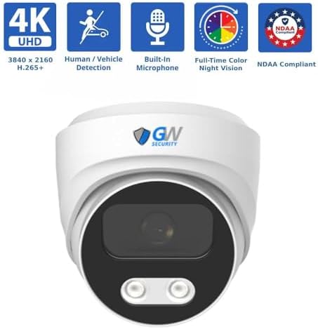 GW Security 8 Channel 12MP NVR 4K Color Night Vision Security Camera System