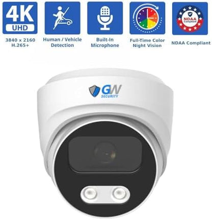 GW Security 8 Channel 12MP NVR 4K Color Night Vision Security Camera System