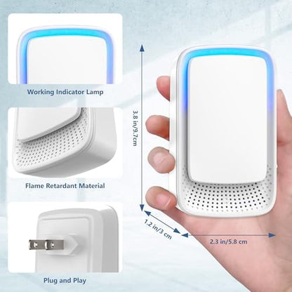 Plug In Negative Ion Ionizers 4 Pack, Filterless for Home, Air Purifier for Bathroom, Bedroom, Office, Kitchen, White
