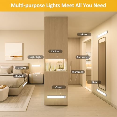 11.8 inch Motion Sensor Under Cabinet Light, 5-Pack, Warm White