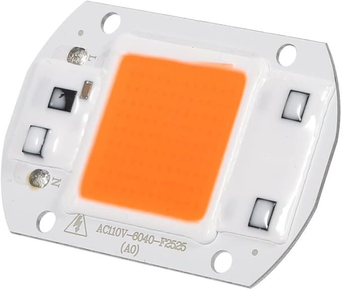 Jiaxu Lighting, Pack of 6, LED COB Bulb Chip AC110V 20W/30W/50W Smart IC Full Spectrum LED Chip DIY LED Flood Light Household Bulbs(Warm White 3000K,30W)