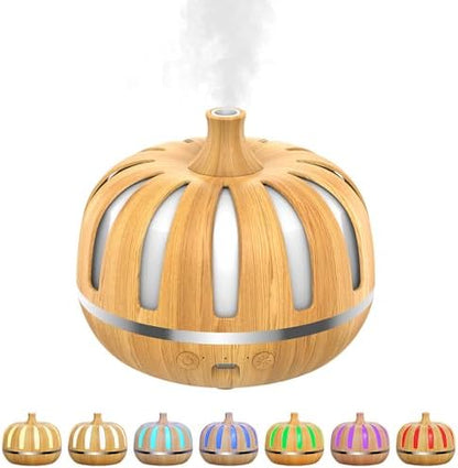 Pumpkin-Shaped Essential Oil Diffuser, with LED Night Light