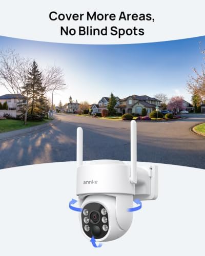 ANNKE 4MP Solar Security Camera Wireless Outdoor, Pan Tilt, Human Detection