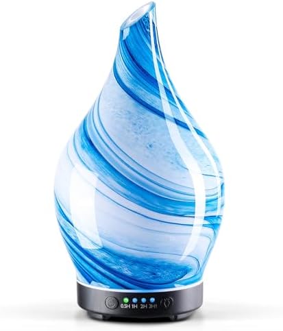 Porseme Essential Oil Diffuser 150ml Handmade Glass Diffuser 6H Runtime