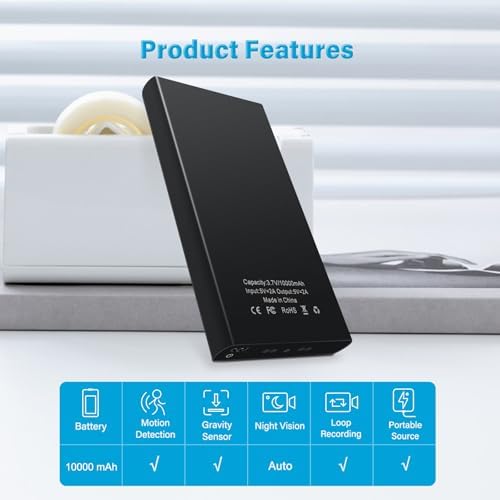 isekurity Home Security Camera 1080P Mini Secret Camera-No WiFi No Sound