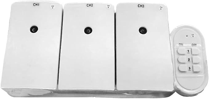 Southwire Woods Indoor Wireless Remote Kit - Controls Up to 3 Devices - Long-Range Remote Switch - Convenient One-Touch Controller - Energy-Saving Outlets - White/Orange