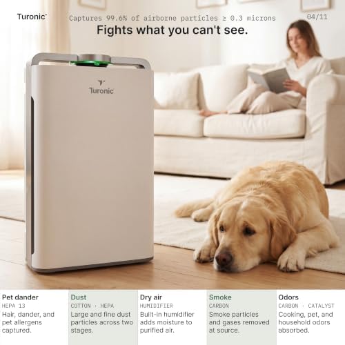 Turonic PH950 Air Purifier and Humidifier Combo for Large Rooms – HEPA