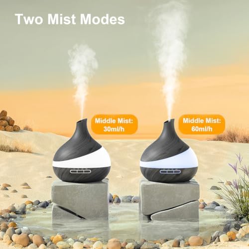 HJTHJT 500ML Essential Oil Diffuser for Home: 14 Color LED Humidifier