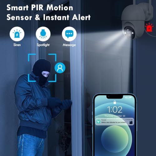 Poyasilon 2-Pack Solar Security Camera Wireless Outdoor, 2K, Color Night Vision, Two-Way Talk, Dual Spotlights, Cloud/SD Storage, 2.4GHz WiFi, Light White