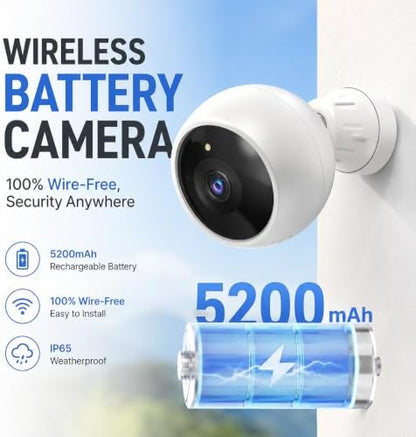 Security Cameras Wireless Outdoor, 2K Camera for Home Security