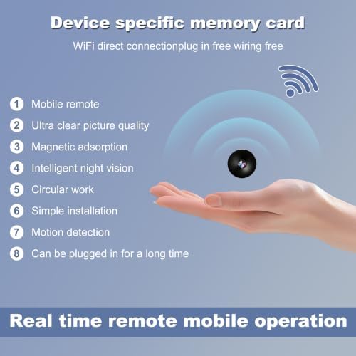 Hidden Camera with Audio/Video Small Spy WiFi Security Secret System Smart