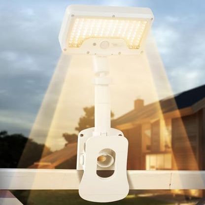 Clip On Solar Motion Lights Outdoor,360°Rotatable Fence Lights(1Pack,3000K)